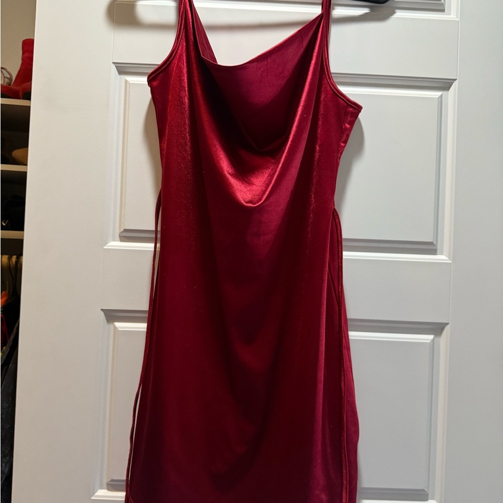 Elegant Red Slip Dress